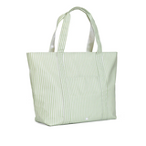 TRVL Jumbo Tote- Pimlico Stripe Sage