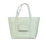 TRVL Jumbo Tote- Pimlico Stripe Sage