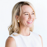 Susan Shaw: Gold Pearl Scroll Studs