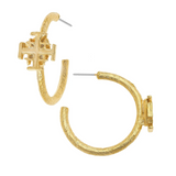 Susan Shaw: Jersulam Cross Hoops