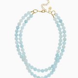 Susan Shaw: double strand light blue jade necklace