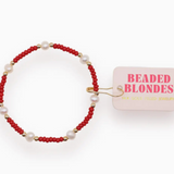 Crimson Red Pearl Bracelet