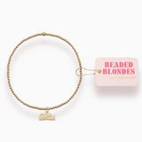 Ole Miss Logo Charm Gold Bracelet