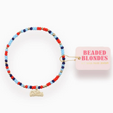 Ole Miss Logo Charm Bracelet on Color