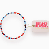 Bright Red and Blues Sprinkle Bracelet