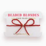 Red Bow Beaded Bracelet