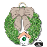 Bow Wreath Customizable Door Hanger