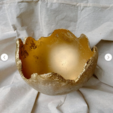 The Susie Cement Bowl (Limewash & Gold)