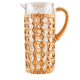 Acrylic Woven Pitcher & Glass Set