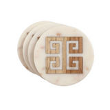 Marble Wood Inlay Coasters