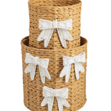 Woven Bow Basket Set