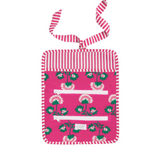 Pink Block Print Jewelry Roll