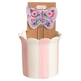 Butterfly Pot With Plant Stake