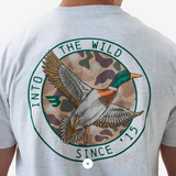 Short Sleeve Tee - Camo Mallard Duck - Ash Grey