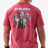 Short Sleeve Tee - American Dogs - Heather Crimson
