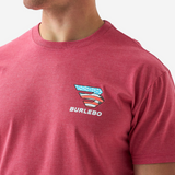 Short Sleeve Tee - American Dogs - Heather Crimson