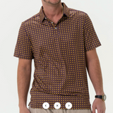 Burlebo Performance Polo- Louisiana Purple and Yellow
