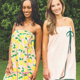 Light Pink and Green Bow Spa Wrap