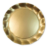 Satin Gold Wavy Charger Plate