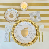Satin Gold Wavy Charger Plate