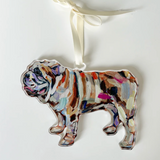Bulldog Abstract Ornament