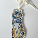 Tiger Yellow Abstract Ornament