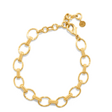 Cleopatra Small Link Bracelet in Hammered Gold