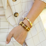 Cleopatra Oval Hinged Bracelet