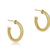 Enewton Round Gold 1.125" Post Hoop -4mm- textured twist