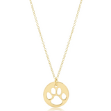 Enewton 16" necklace gold - paw print gold disc