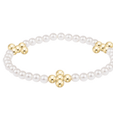 Enewton Gold Beaded Signature Cross Pearl Bracelet