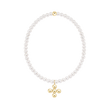 Enewton Pearl Bracelet with Beaded Cross Charm