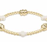 Enewton Signature Cross Off-White & Admire Gold 3mm Gold Bracelet