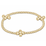 Enewton Beaded 4mm Gold Signature Cross Bracelet