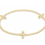 Enewton Beaded 3mm Gold Signature Cross 2mm Gold Bracelet