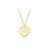 Enewton 16" necklace gold - paw print small gold disc