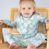 Hydrangea Plaid Bib Set of 2