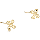 Enewton Signature Cross Beaded Gold Stud