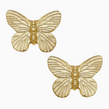Susan Shaw:Gold Butterfly Studs