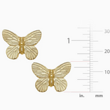 Susan Shaw:Gold Butterfly Studs