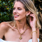 Berry Clover Teardrop Earrings, MOP