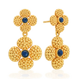 Berry Clover Convertible Duo Earrings - Blue Labradorite