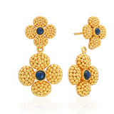 Berry Clover Convertible Duo Earrings - Blue Labradorite