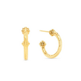 Berry Small Hoop Earrings in Hammered Gold