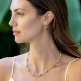 Berry Small Hoop Earrings in Hammered Gold