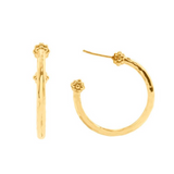 Berry Medium Hoop Earrings in Gold