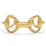 Equestrian Snaffle Bit Link Cuff in Gold