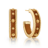 Berry Medium Hoop Earrings, Teak