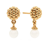 Berry Drop Stud Earrings - Pearl