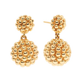 Berry Double Drop Earrings in Gold